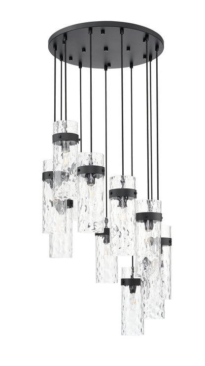 Fontaine 11 Light Chandelier Matte Black