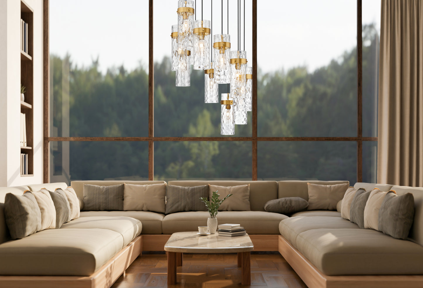 Fontaine 11 Light Chandelier Rubbed Brass
