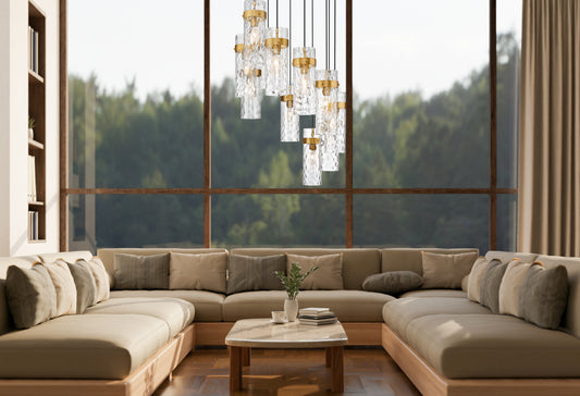 Fontaine 11 Light Chandelier Rubbed Brass