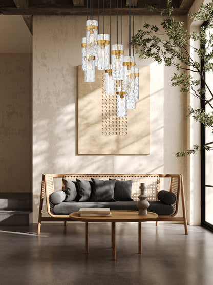 Fontaine 11 Light Chandelier Rubbed Brass