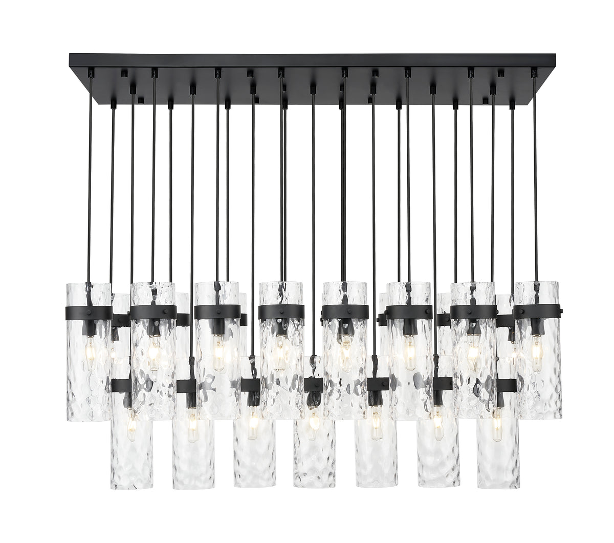 Fontaine 23 Light Linear Chandelier Matte Black