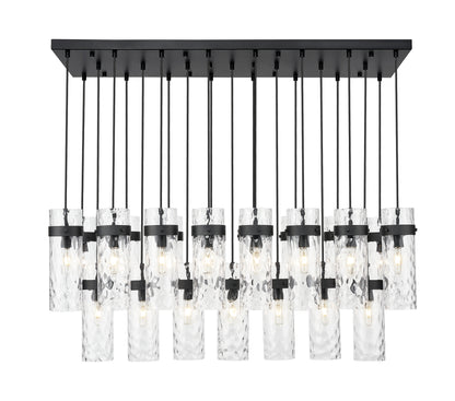 Fontaine 23 Light Linear Chandelier Matte Black