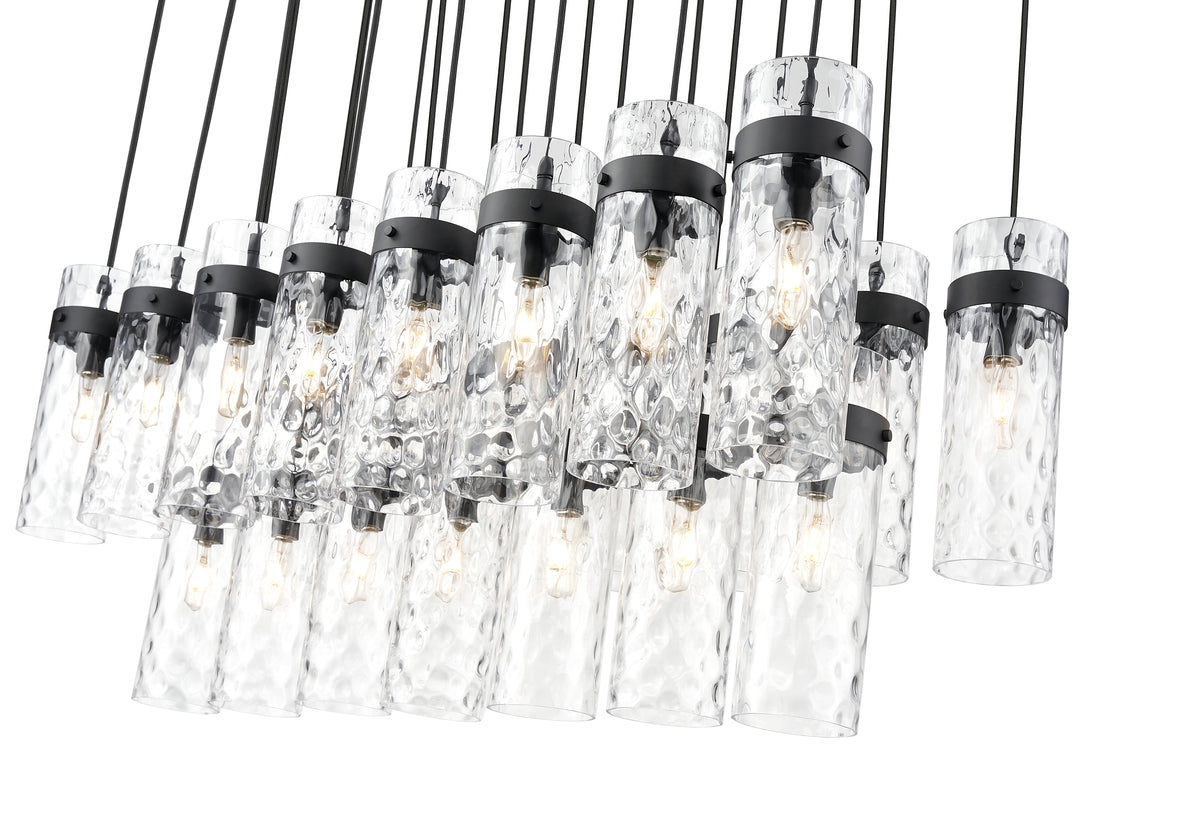 Fontaine 23 Light Linear Chandelier Matte Black