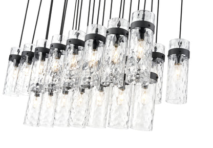 Fontaine 23 Light Linear Chandelier Matte Black