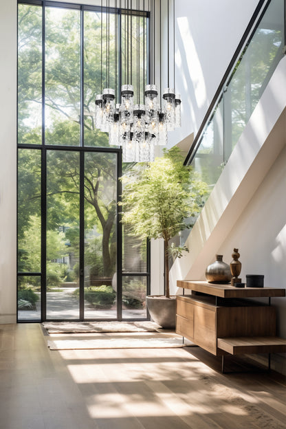 Fontaine 27 Light Chandelier Matte Black
