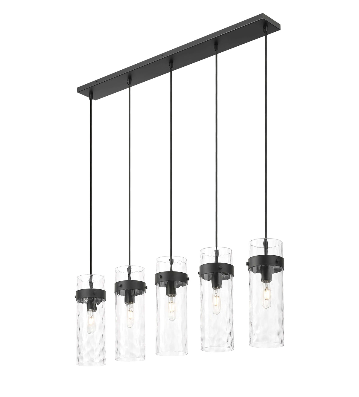 Fontaine 5 Light Linear Chandelier Matte Black