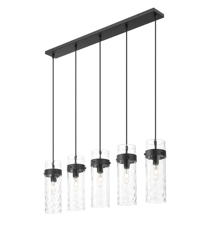 Fontaine 5 Light Linear Chandelier Matte Black