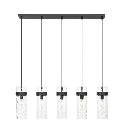 Fontaine 5 Light Linear Chandelier Matte Black
