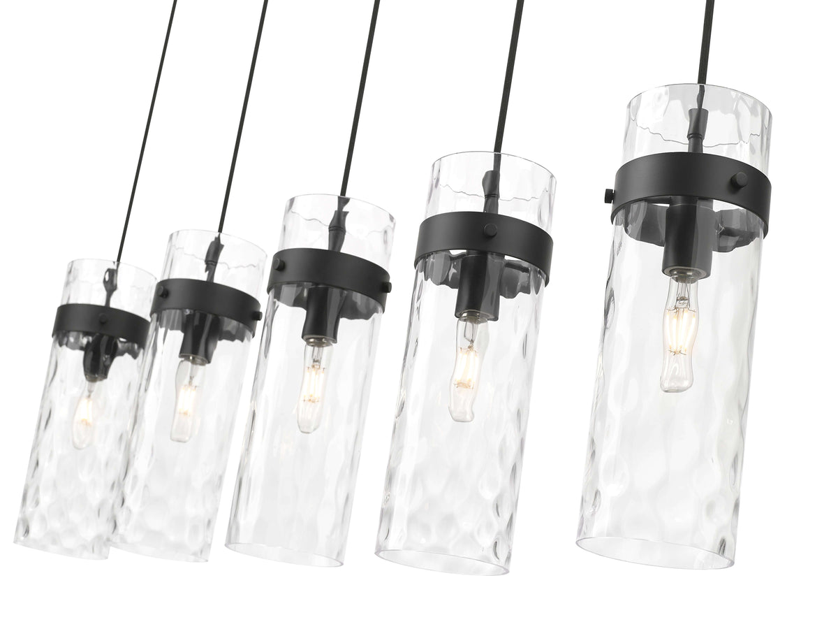 Fontaine 5 Light Linear Chandelier Matte Black