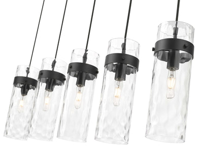 Fontaine 5 Light Linear Chandelier Matte Black