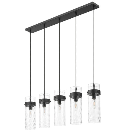 Fontaine 5 Light Linear Chandelier Matte Black