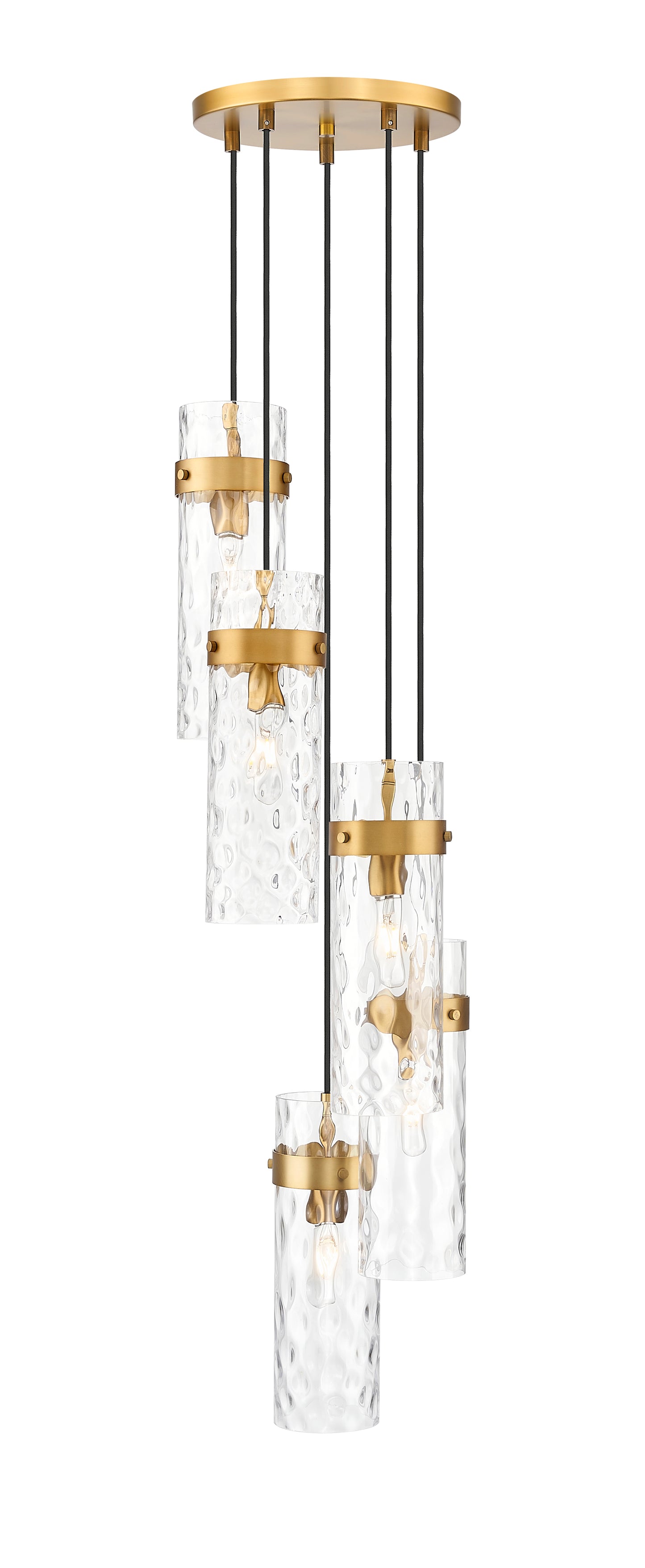 Fontaine 5 Light Chandelier Rubbed Brass