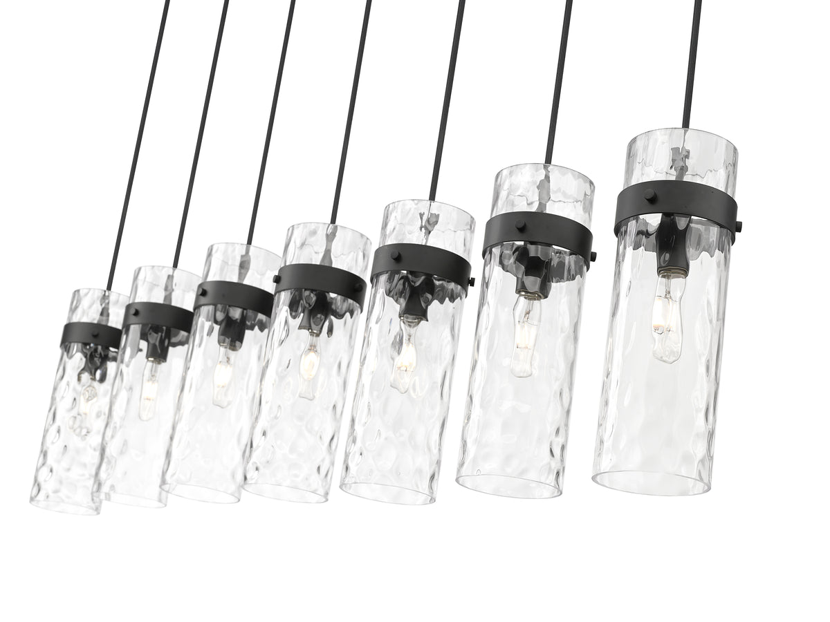 Fontaine 7 Light Linear Chandelier Matte Black