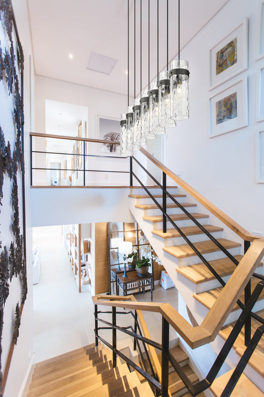 Fontaine 7 Light Linear Chandelier Matte Black