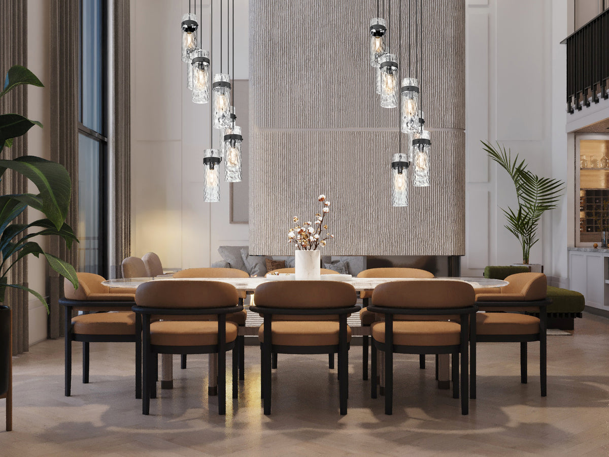 Fontaine 7 Light Chandelier Matte Black