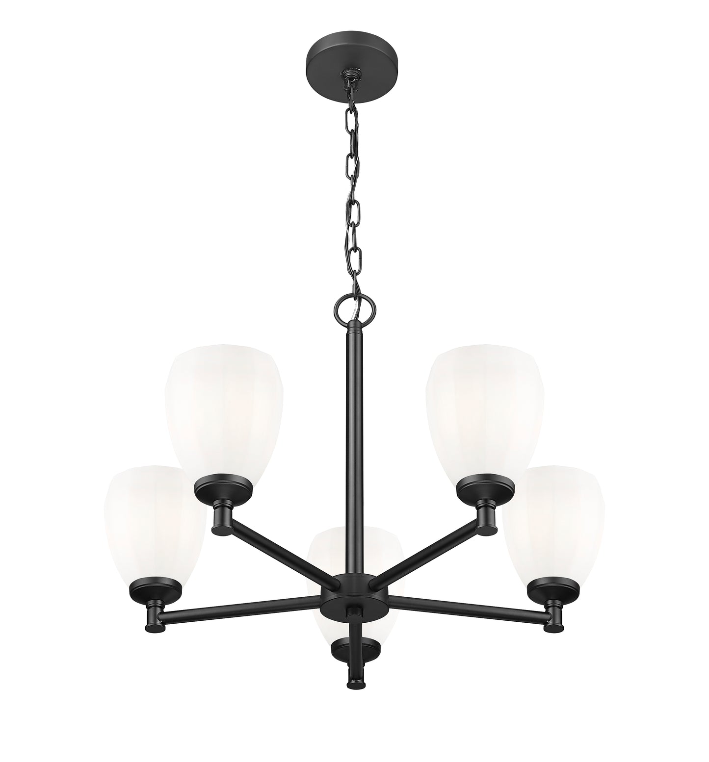 Oren 5 Light Chandelier Matte Black