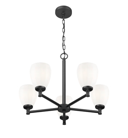 Oren 5 Light Chandelier Matte Black