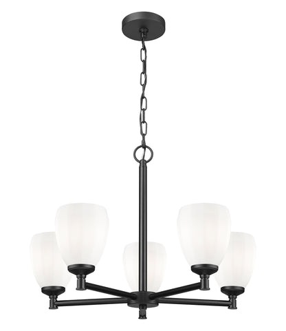 Oren 5 Light Chandelier Matte Black