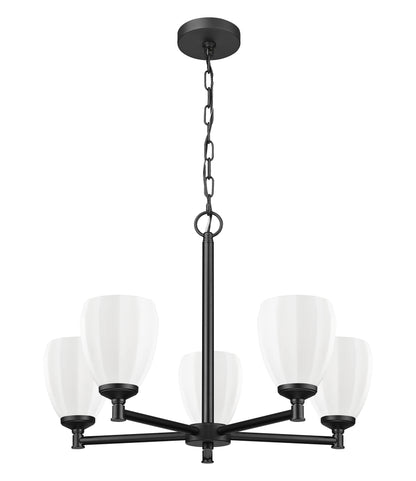 Oren 5 Light Chandelier Matte Black