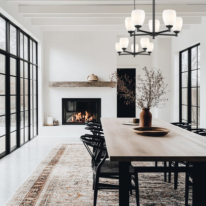Oren 5 Light Chandelier Matte Black