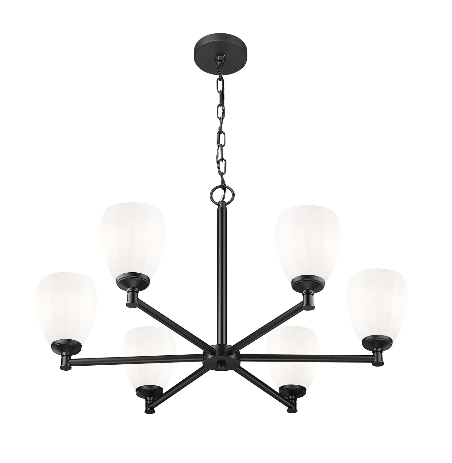 Oren 6 Light Chandelier Matte Black