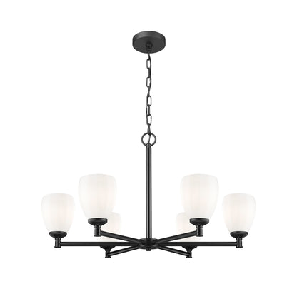 Oren 6 Light Chandelier Matte Black