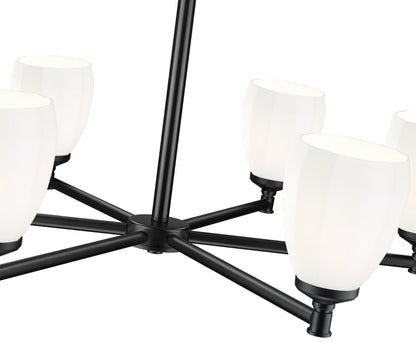 Oren 6 Light Chandelier Matte Black