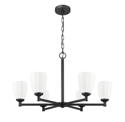 Oren 6 Light Chandelier Matte Black