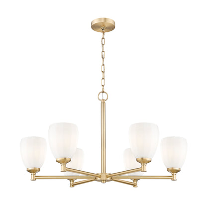Oren 6 Light Chandelier Modern Gold