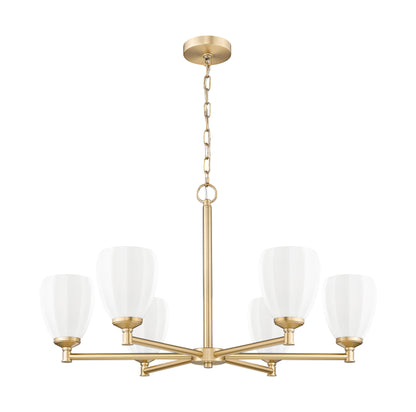 Oren 6 Light Chandelier Modern Gold