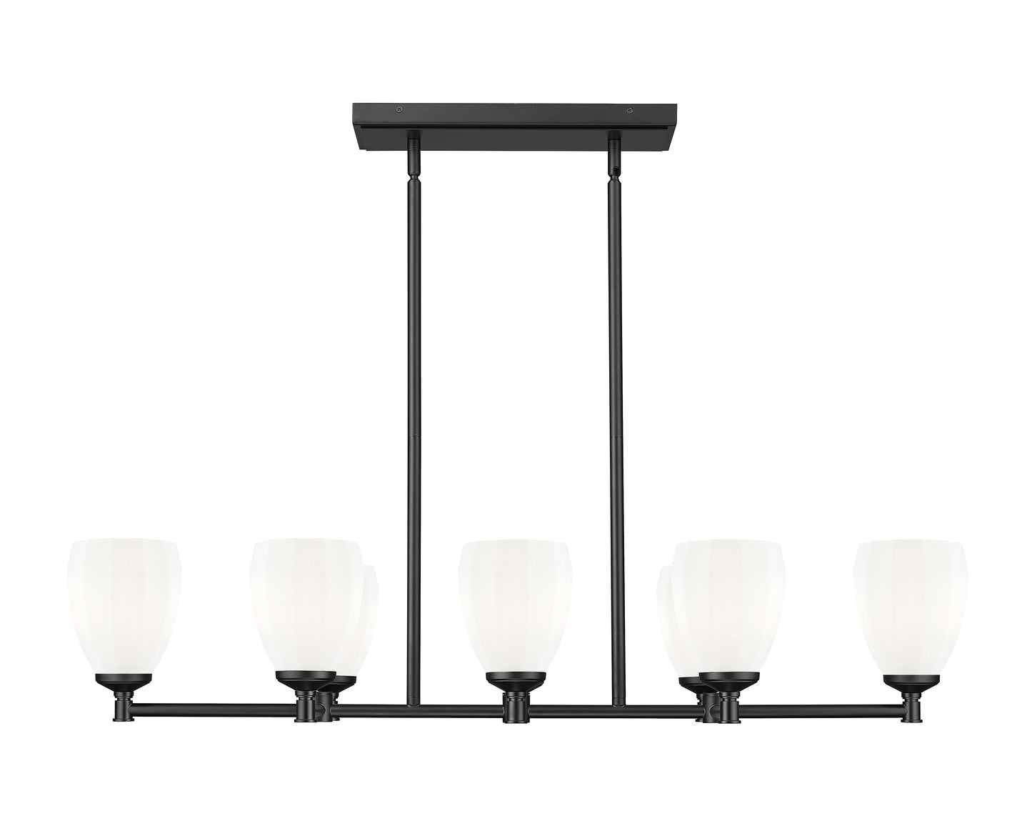 Oren 8 Light Linear Chandelier Matte Black