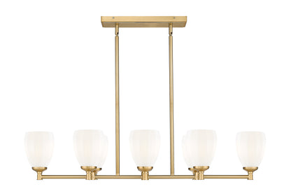 Oren 8 Light Linear Chandelier Modern Gold