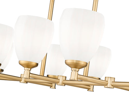 Oren 8 Light Linear Chandelier Modern Gold
