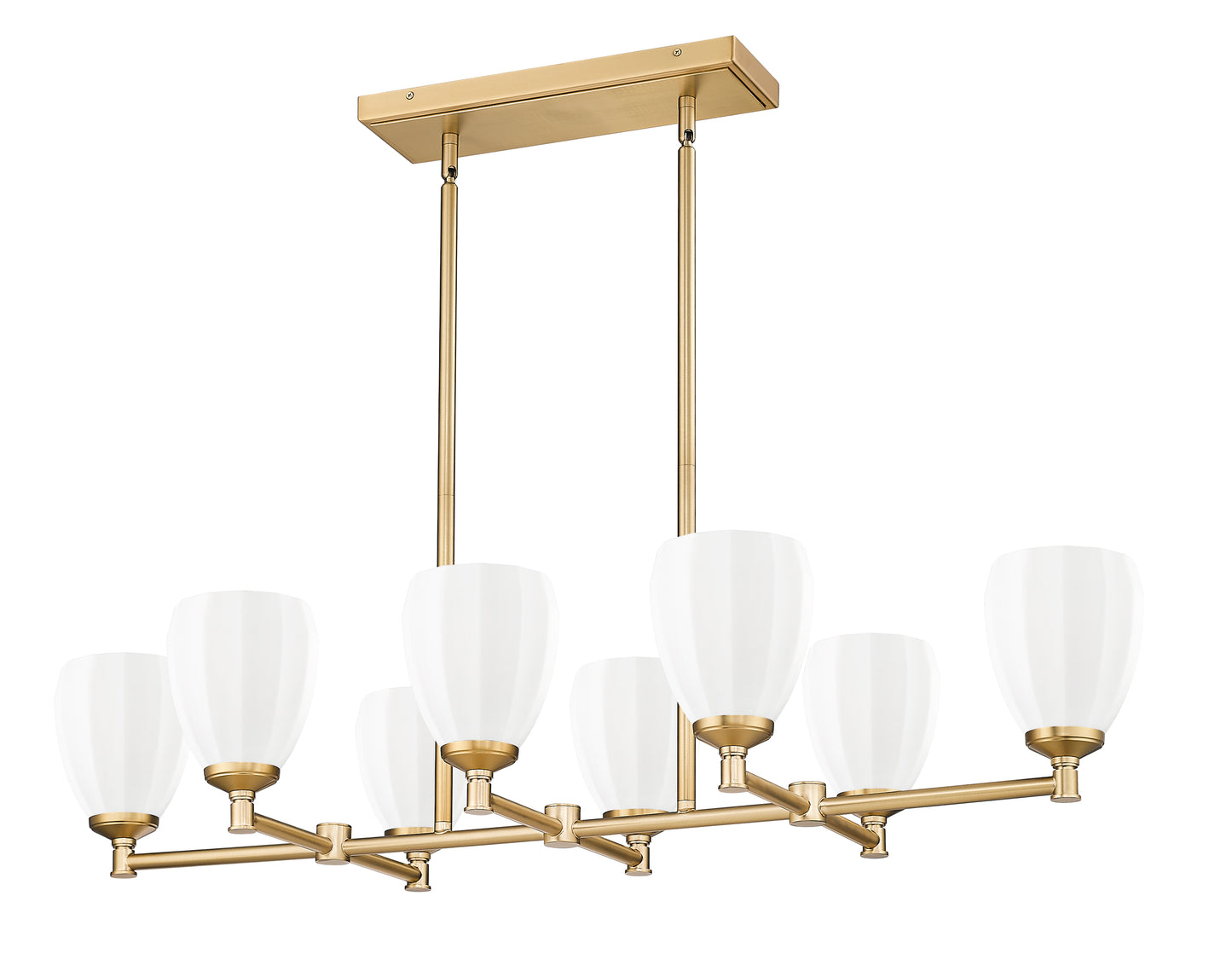 Oren 8 Light Linear Chandelier Modern Gold