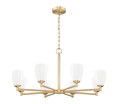 Oren 8 Light Chandelier Modern Gold