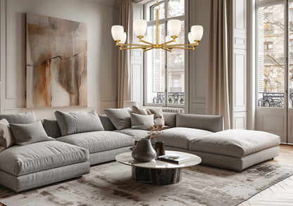 Oren 8 Light Chandelier Modern Gold