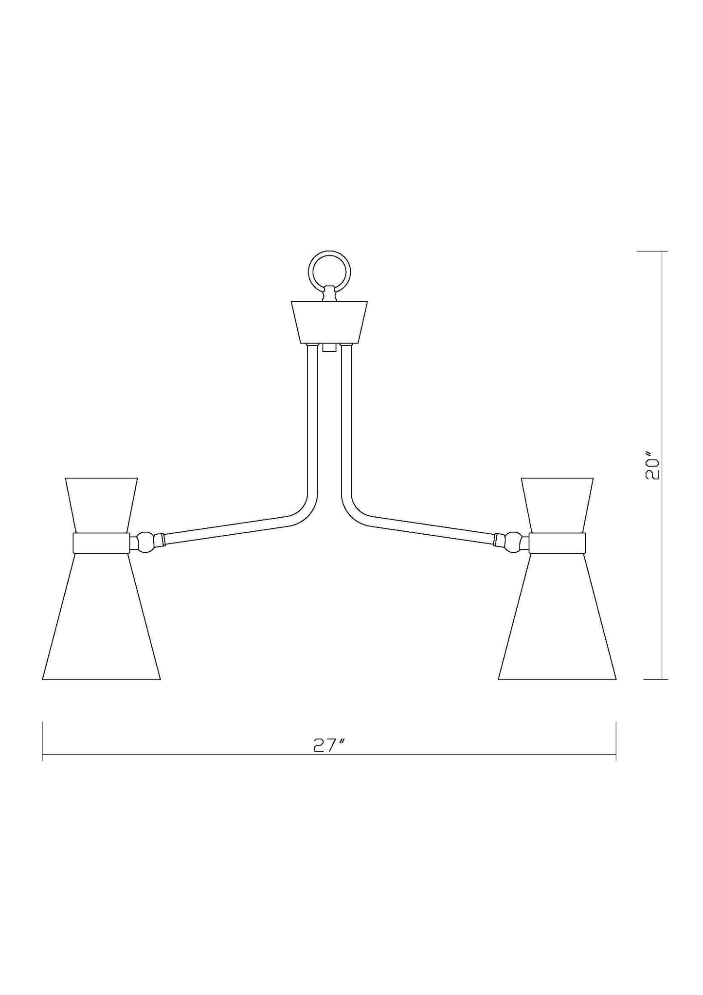 Soriano 5 Light Chandelier Matte Black + Heritage Brass