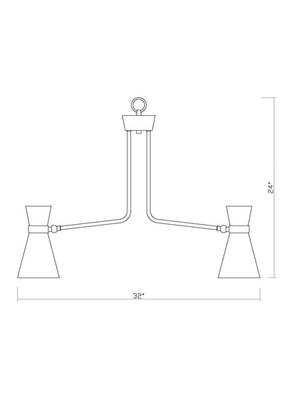 Soriano 9 Light Chandelier Matte Black + Brushed Nickel