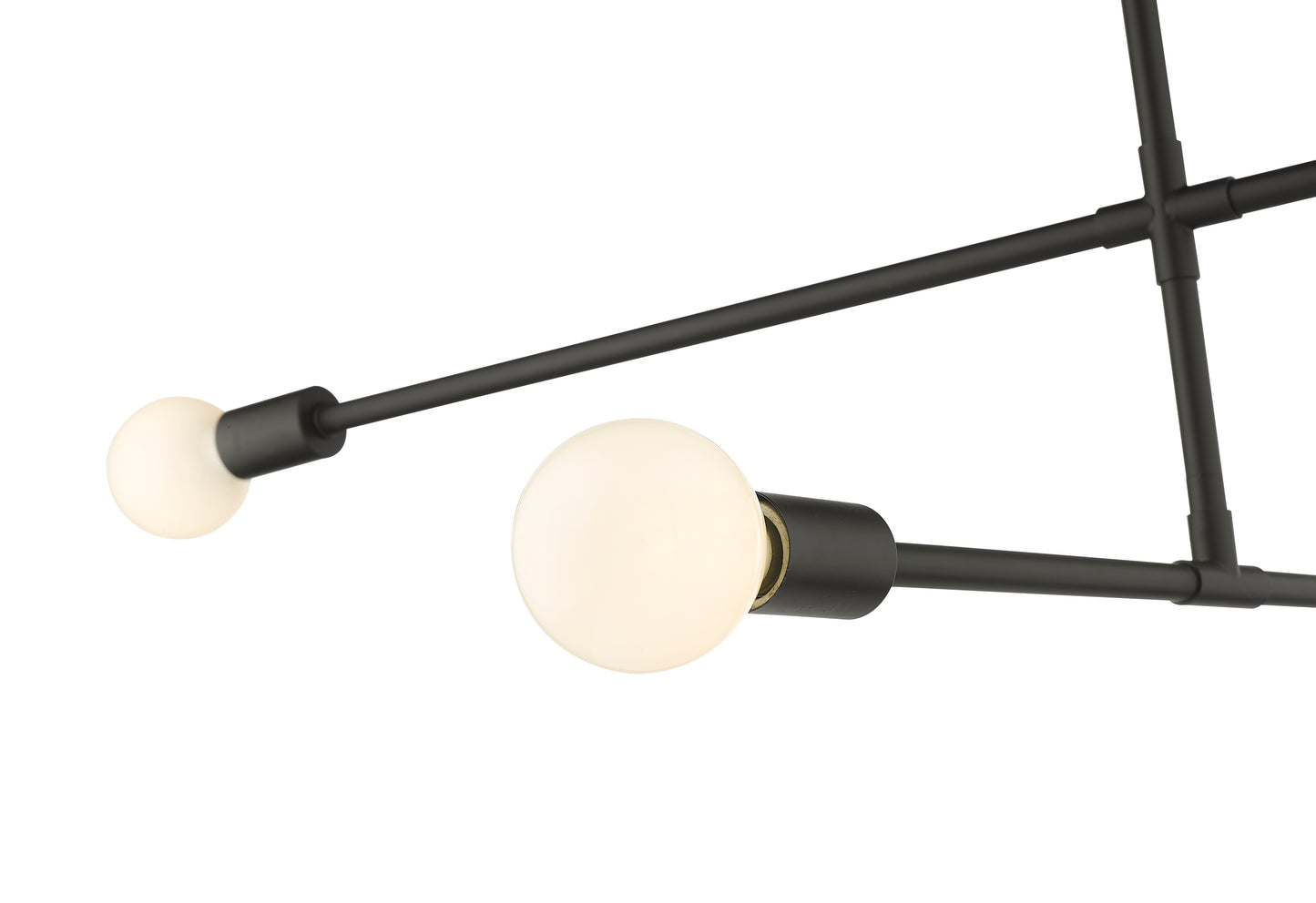 Modernist 3 Light Chandelier Matte Black