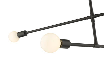 Modernist 3 Light Chandelier Matte Black