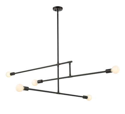 Modernist 5 Light Chandelier Matte Black