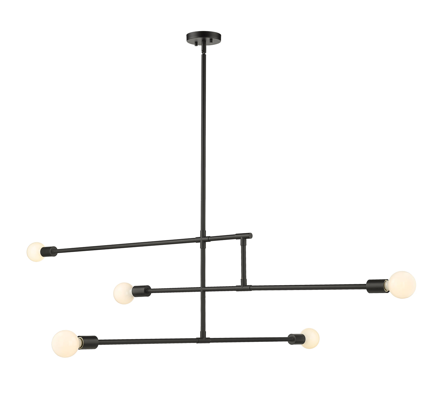 Modernist 5 Light Chandelier Matte Black
