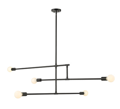 Modernist 5 Light Chandelier Matte Black