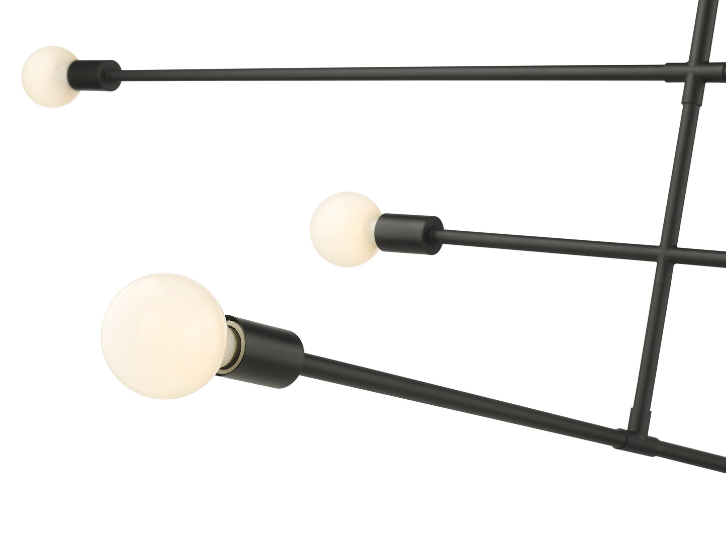 Modernist 5 Light Chandelier Matte Black