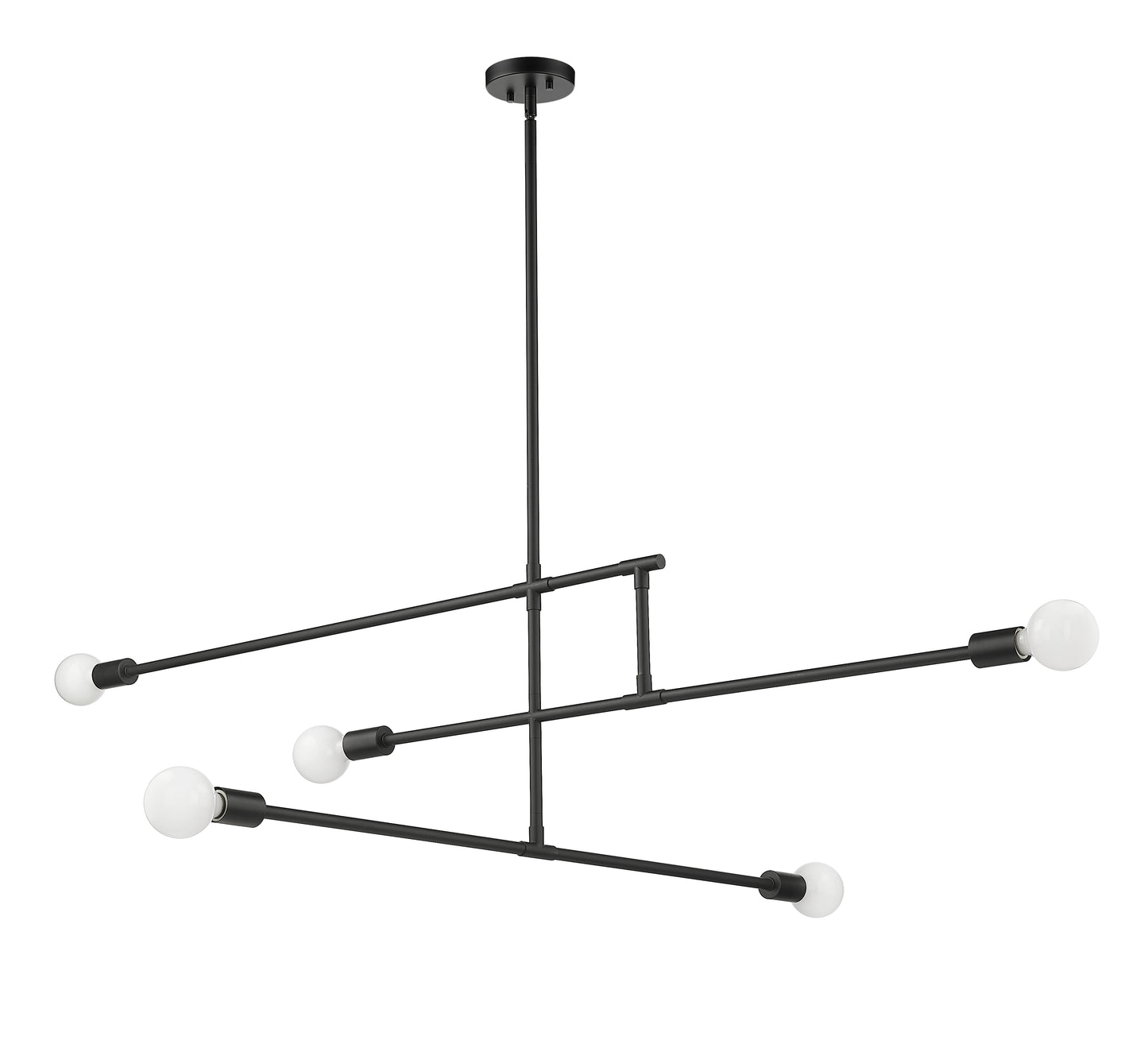 Modernist 5 Light Chandelier Matte Black