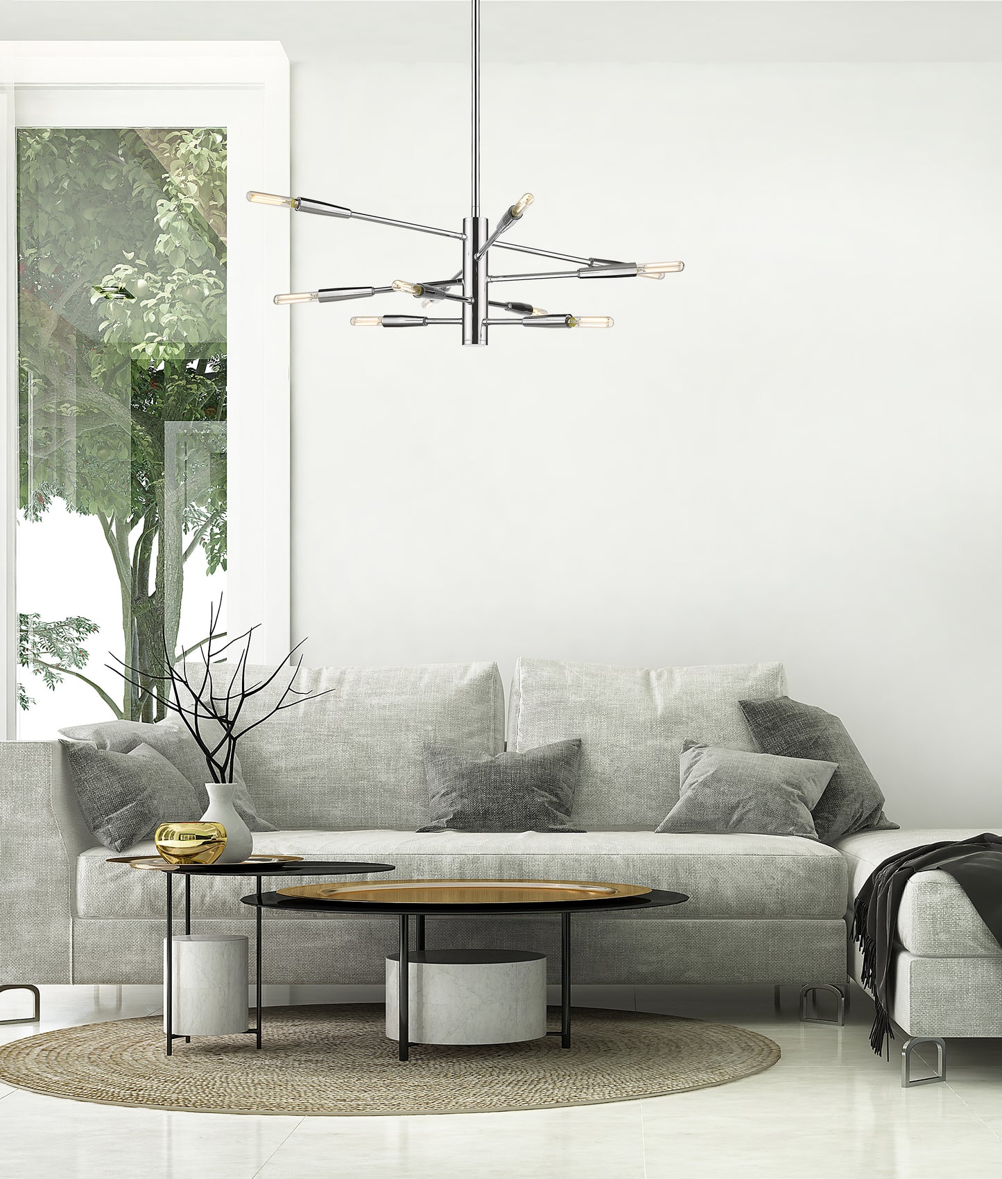 Ascension 10 Light Chandelier Chrome