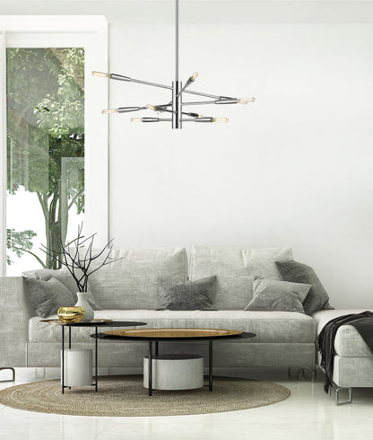 Ascension 10 Light Chandelier Chrome