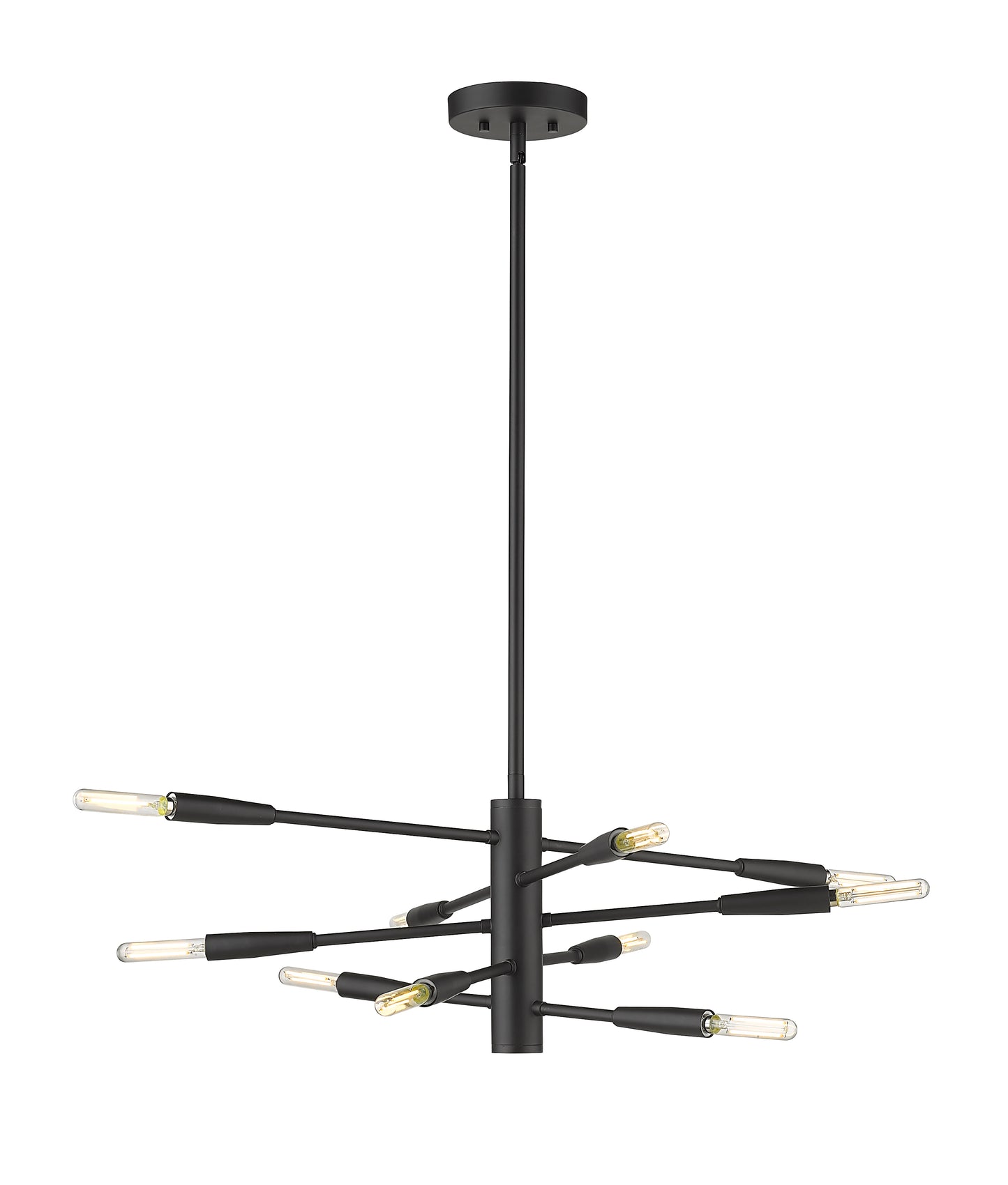 Ascension 10 Light Chandelier Matte Black