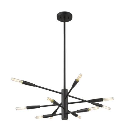 Ascension 10 Light Chandelier Matte Black