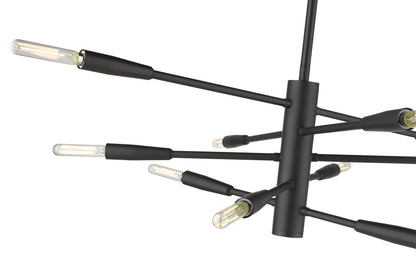 Ascension 10 Light Chandelier Matte Black